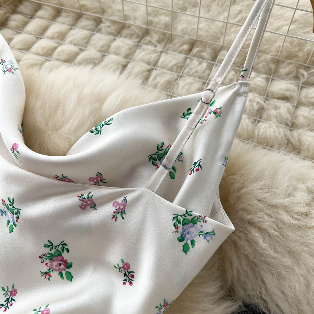 Celia Floral Satin Dress