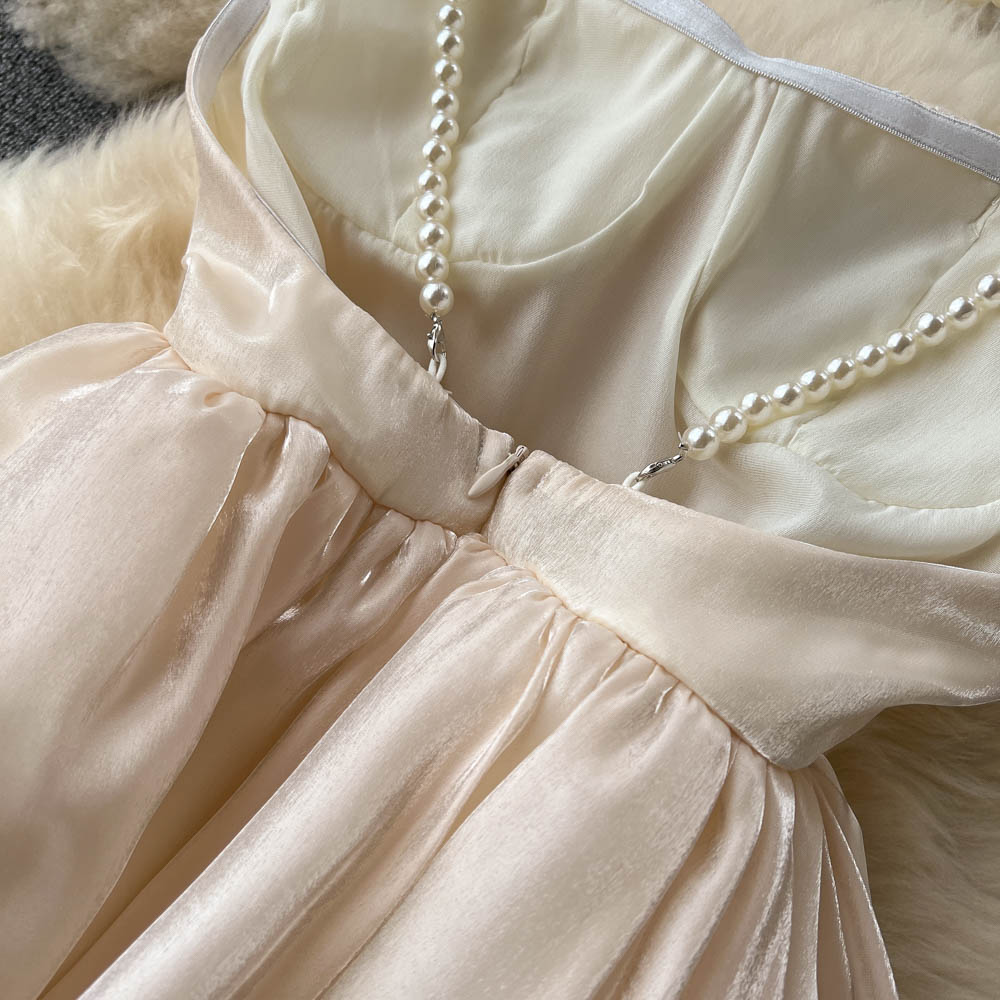 Zoe Bead Strap Open Back Dress