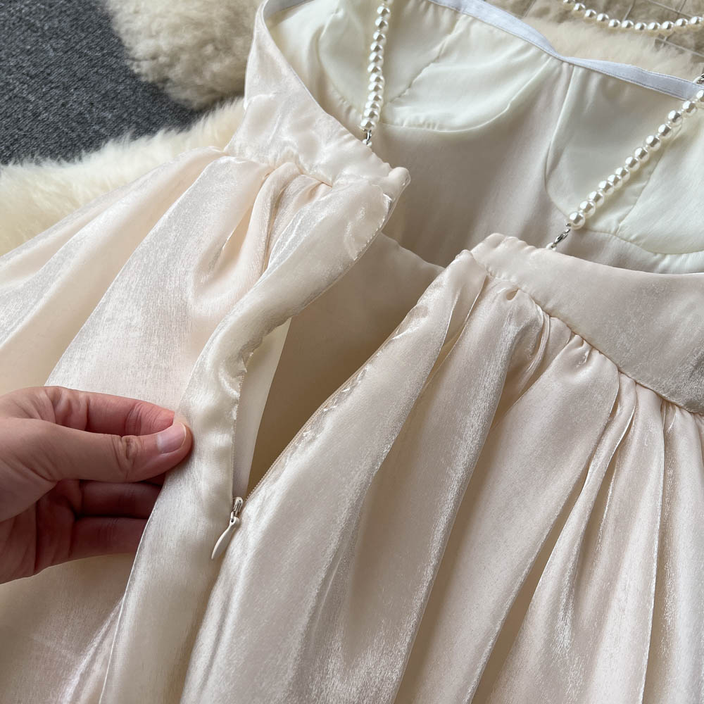 Zoe Bead Strap Open Back Dress