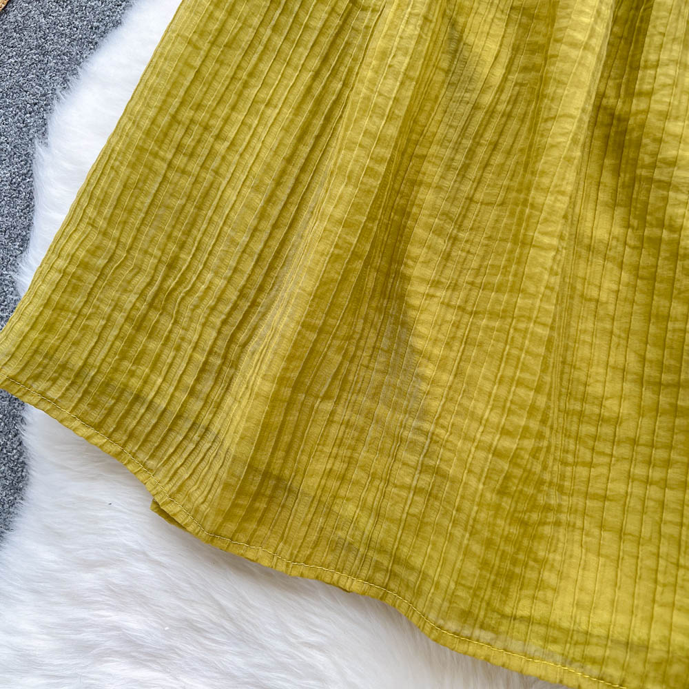 Acacia Lantern Sleeve Tie Dress