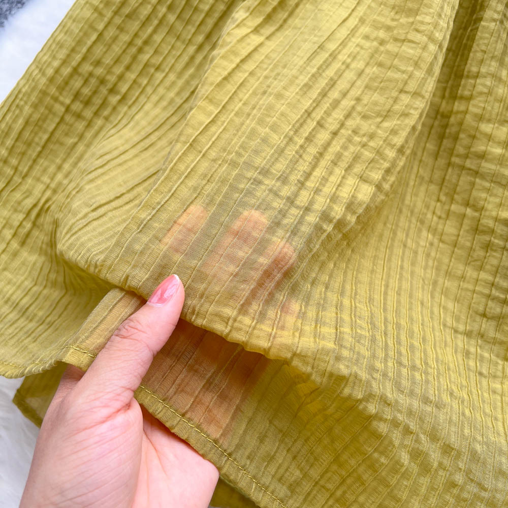 Acacia Lantern Sleeve Tie Dress