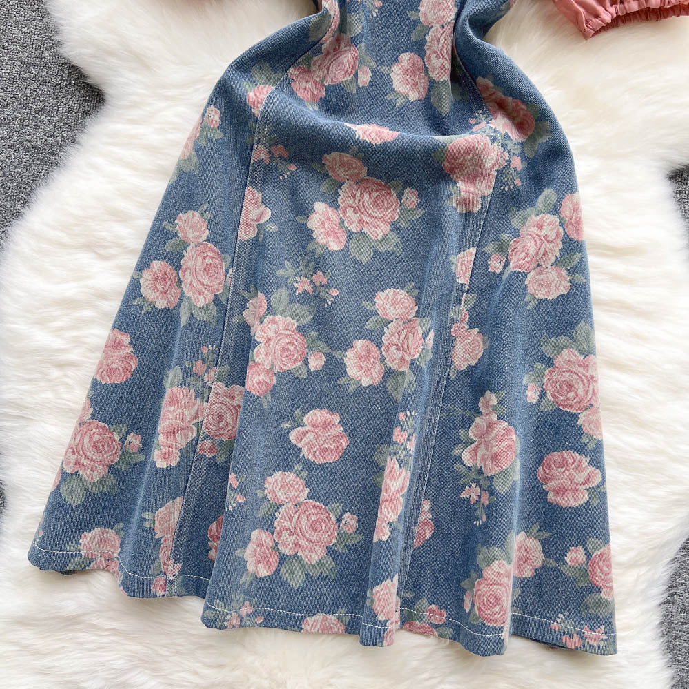 Kyleigh Puff Sleeve Denim Dress