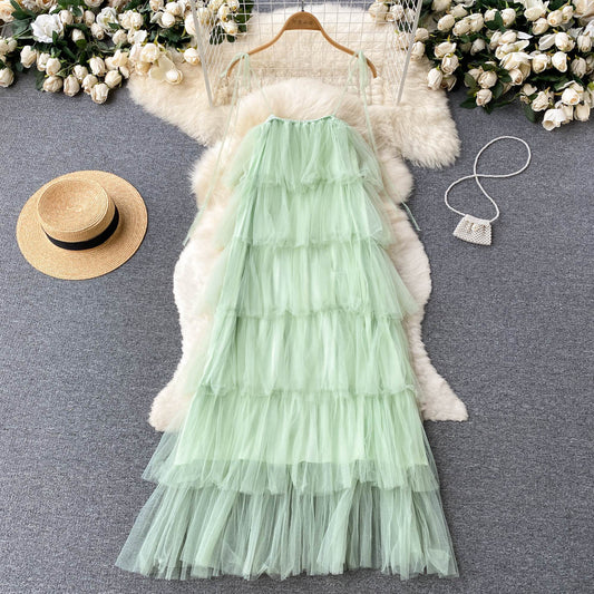 Camryn Tiered Mesh Dress