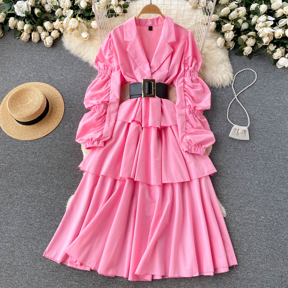 Reagan Tiered Puff Sleeve Dress