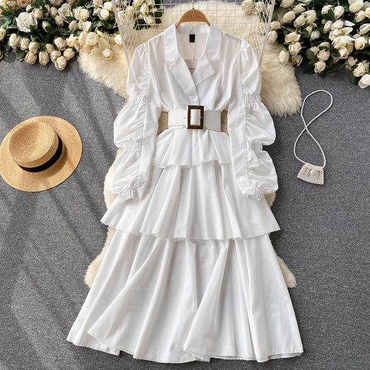 Reagan Tiered Puff Sleeve Dress