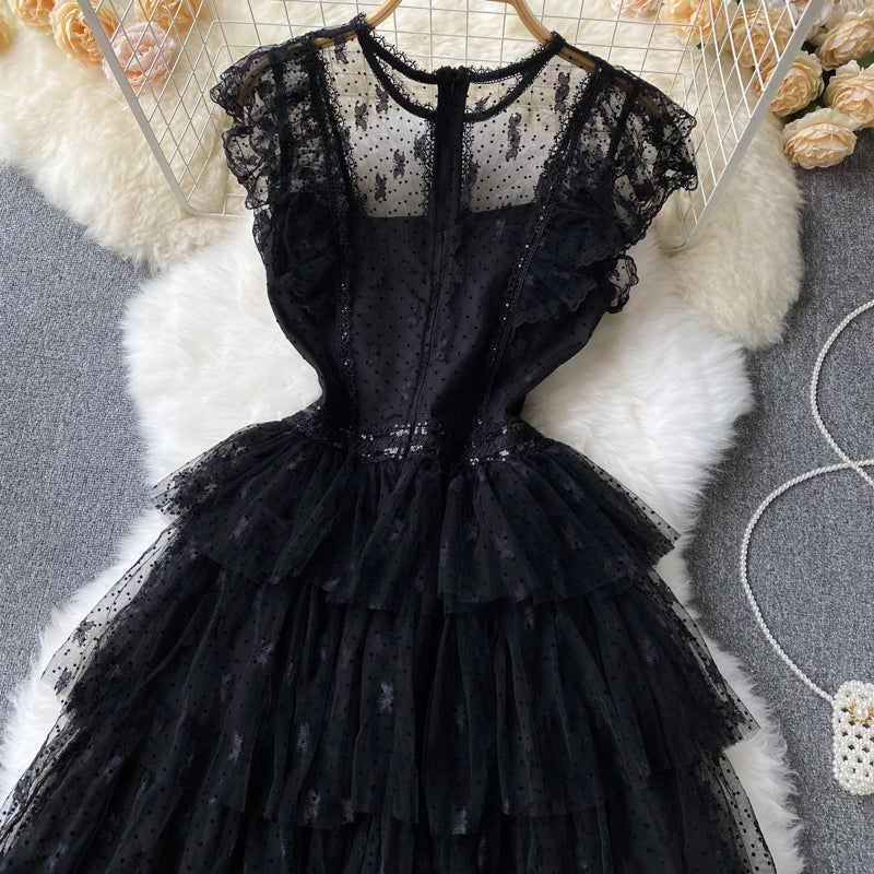 Alexis Tiered Mesh Dress