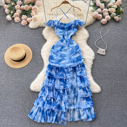 Sheena Tie Dye Tiered Dress