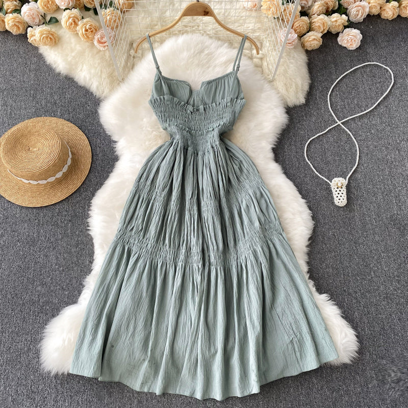 Nadia Shirred Pleated Dress