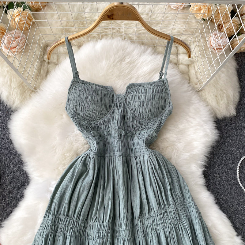 Nadia Shirred Pleated Dress