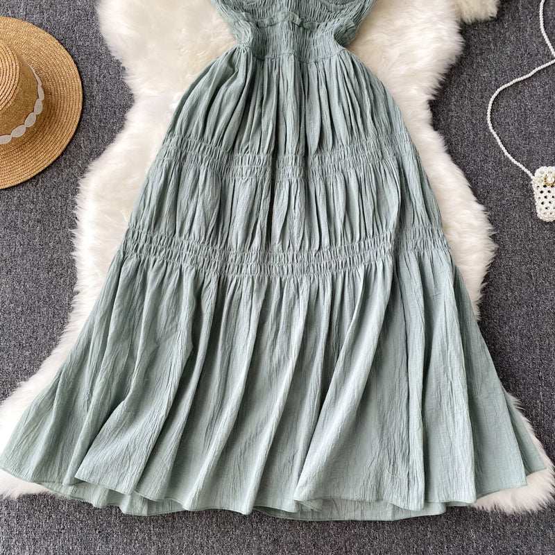 Nadia Shirred Pleated Dress