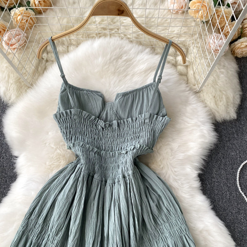 Nadia Shirred Pleated Dress