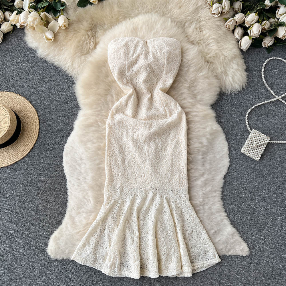 Mae Strapless Lace Dress