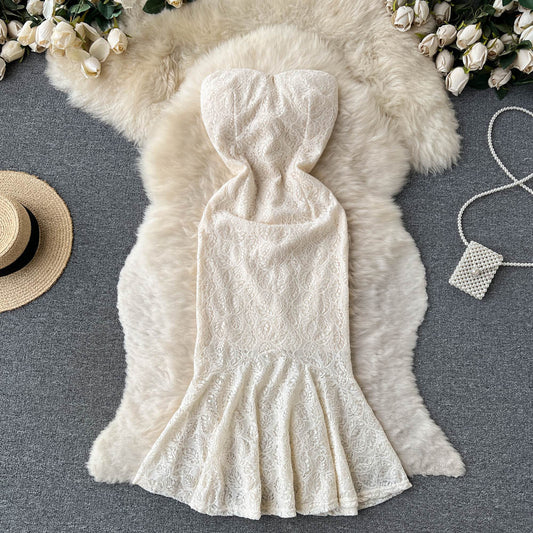 Mae Strapless Lace Dress