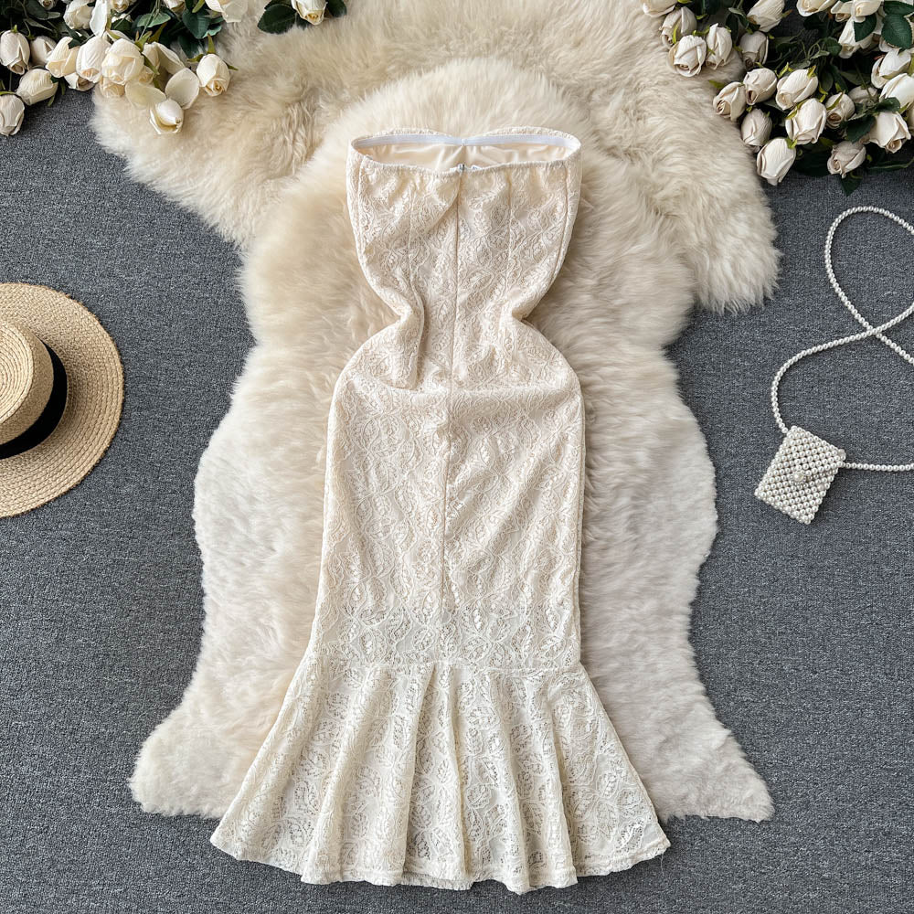 Mae Strapless Lace Dress