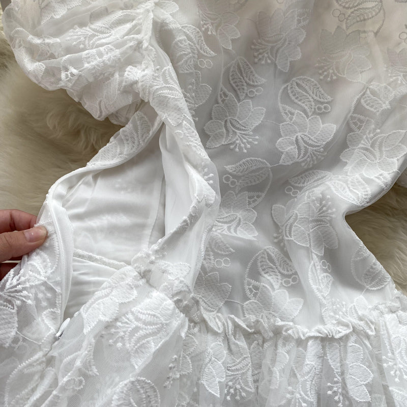 Annika Puff Sleeve Lace Dress