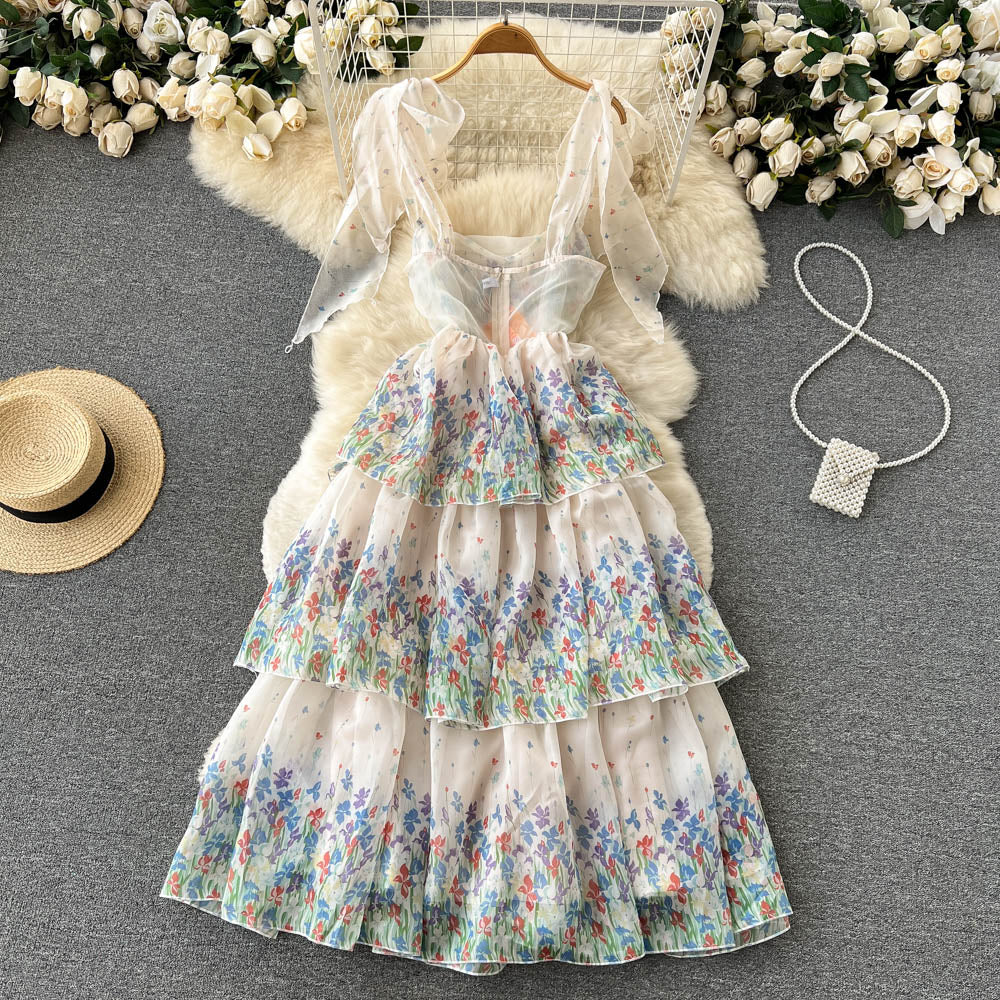 Celestine Tiered Tie Dress