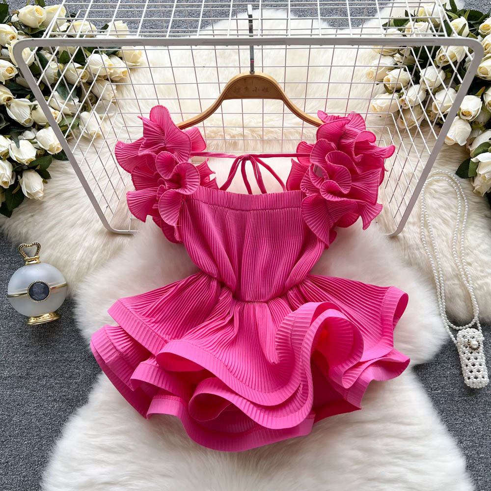 Ari Pleated Ruffle Top