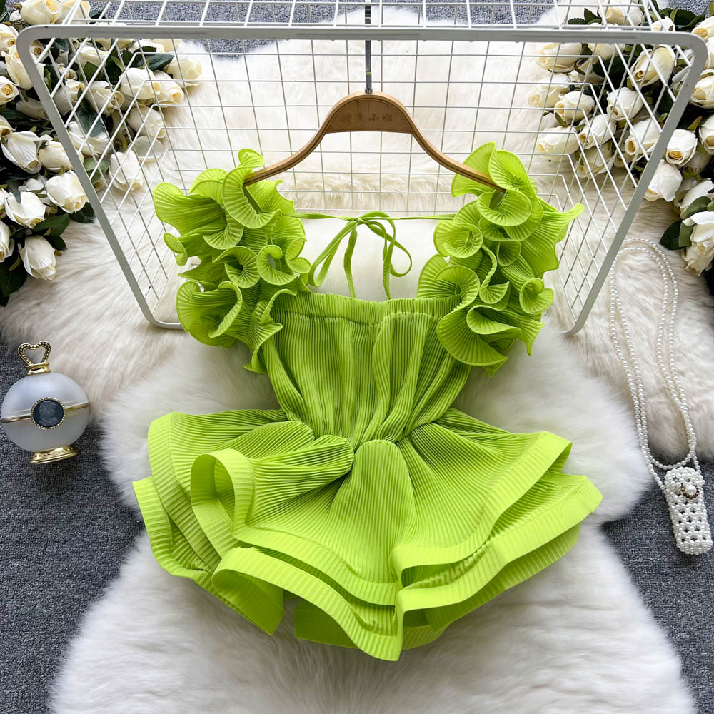 Ari Pleated Ruffle Top