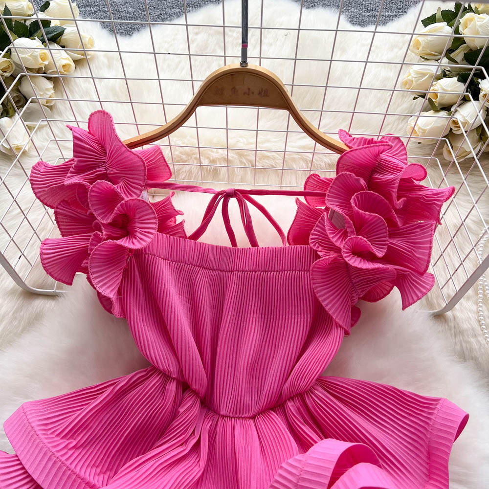 Ari Pleated Ruffle Top