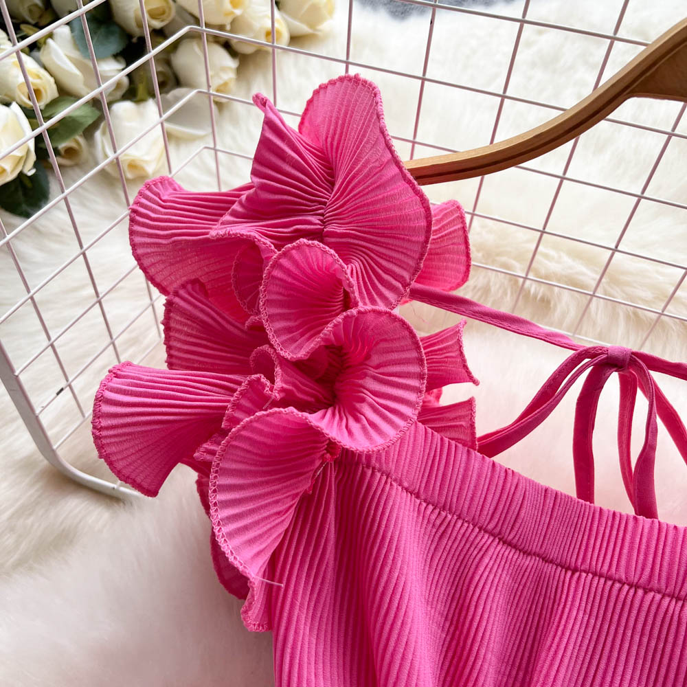 Ari Pleated Ruffle Top