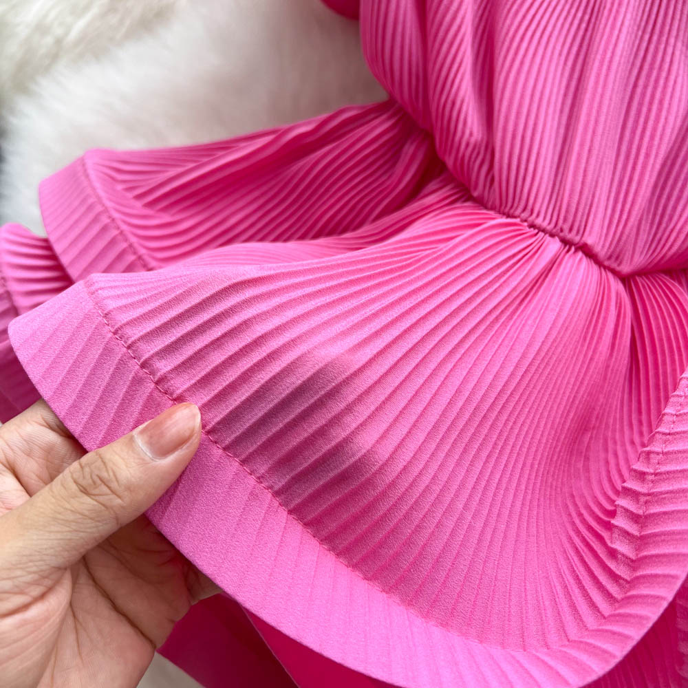 Ari Pleated Ruffle Top