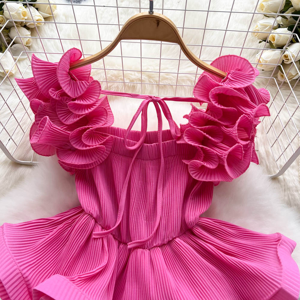 Ari Pleated Ruffle Top