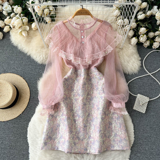 Daphne Lace Jacquard Dress