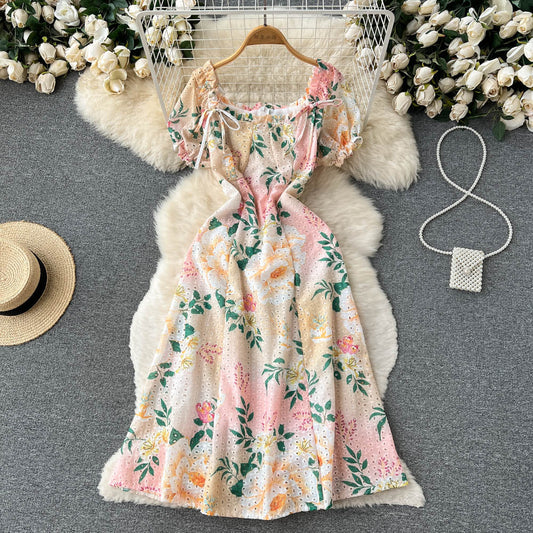 Joyce Puff Sleeve Eyelet Dress