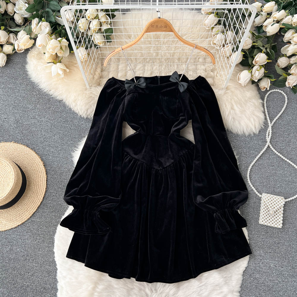 Charleigh Off-Shoulder Velvet Dress