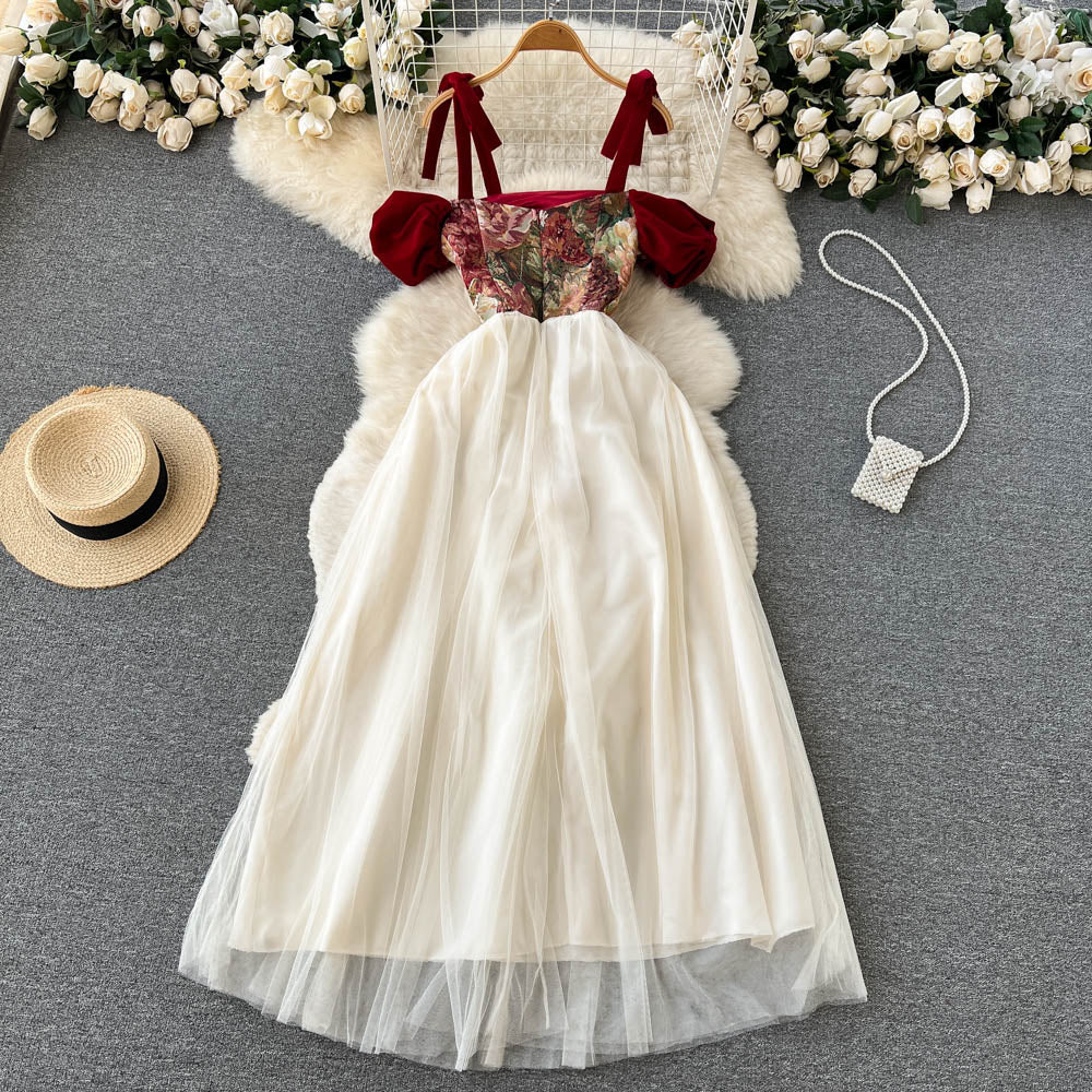 Antoinette Mesh Tie Dress