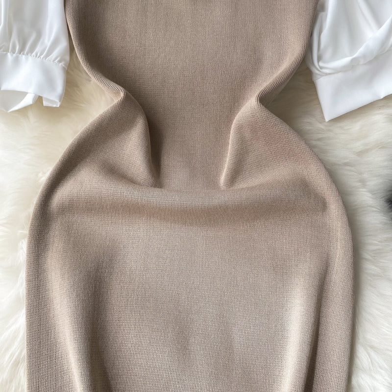 Racquel Puff Sleeve Knit Dress