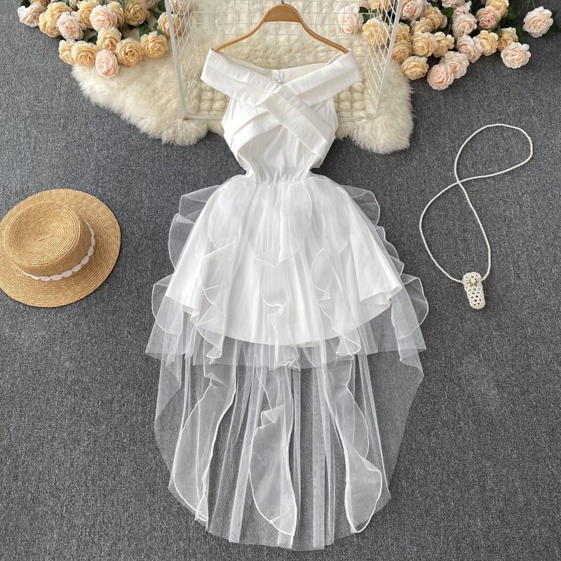 Makayla Off-Shoulder Mesh Dress