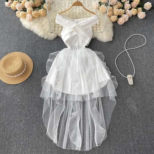 Makayla Off-Shoulder Mesh Dress