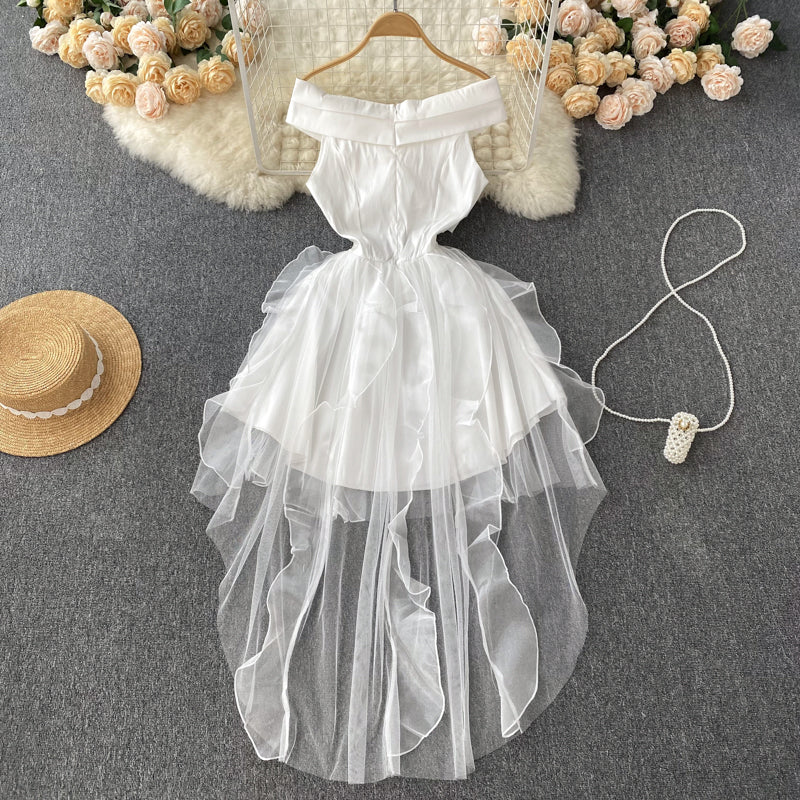 Makayla Off-Shoulder Mesh Dress