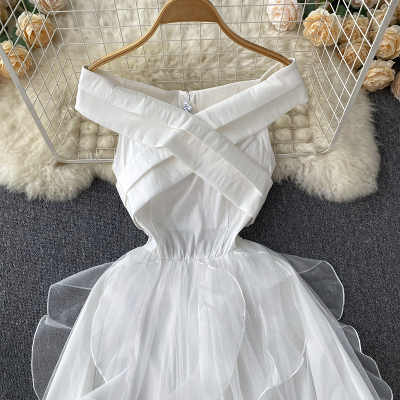 Makayla Off-Shoulder Mesh Dress