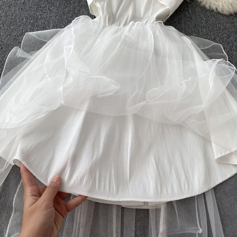 Makayla Off-Shoulder Mesh Dress