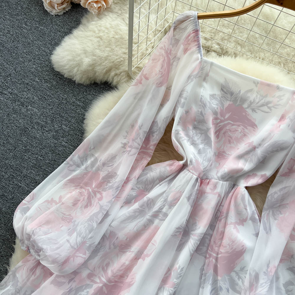 Emmalyn Puff Sleeve Ruffle Dress