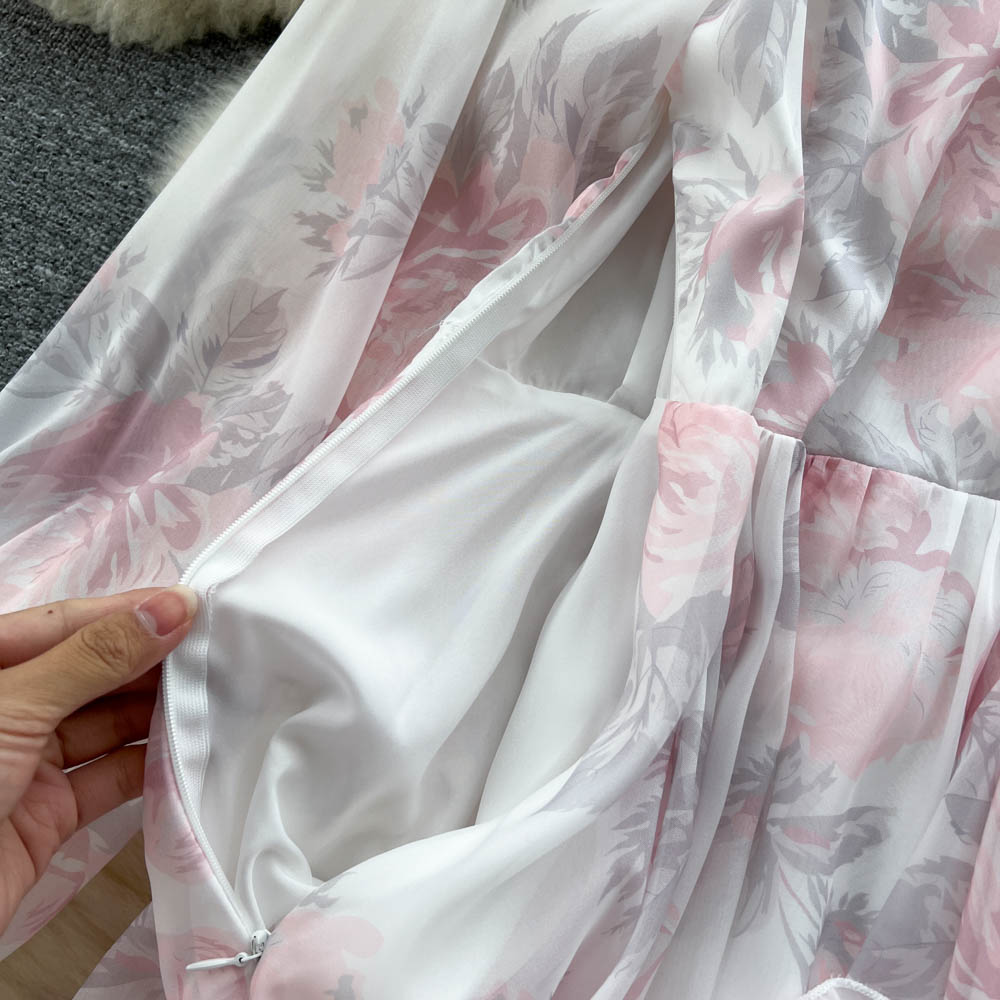Emmalyn Puff Sleeve Ruffle Dress