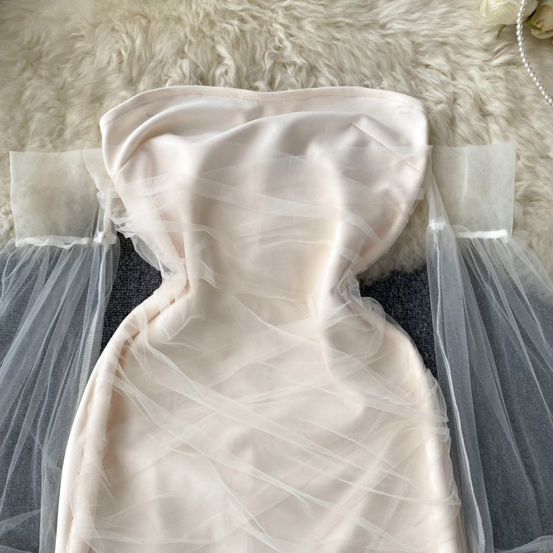 Marissa Off-Shoulder Mesh Dress