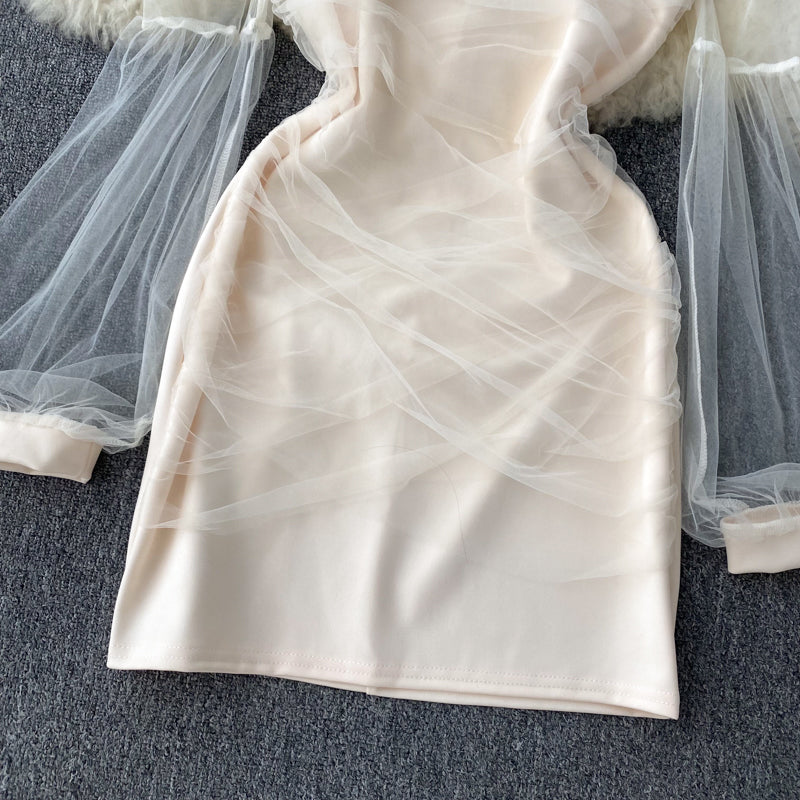 Marissa Off-Shoulder Mesh Dress