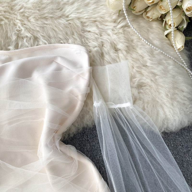 Marissa Off-Shoulder Mesh Dress