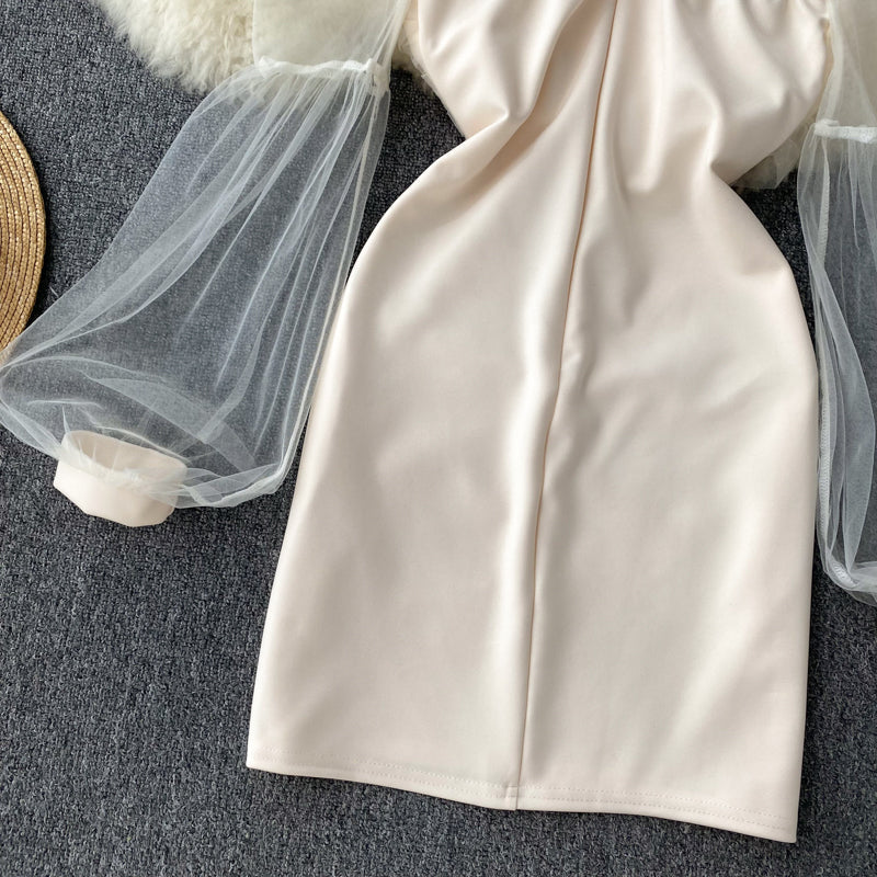 Marissa Off-Shoulder Mesh Dress