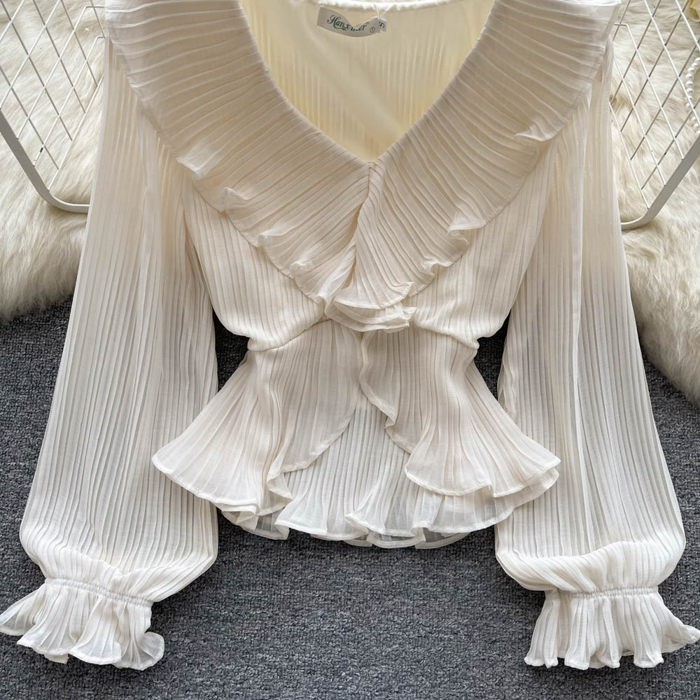 Dulce Pleated Chiffon Top