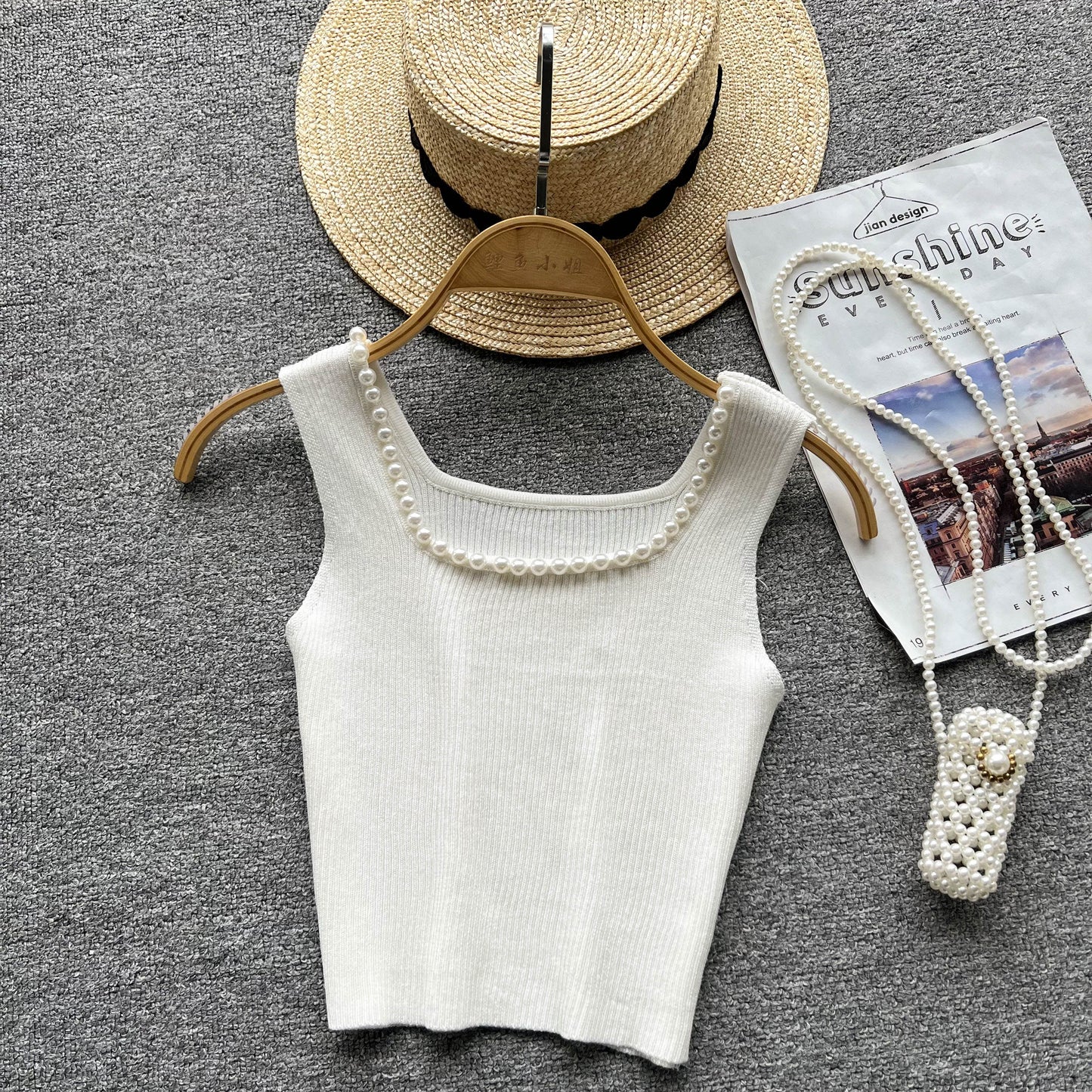 Nikki Bead Detail Knit Top