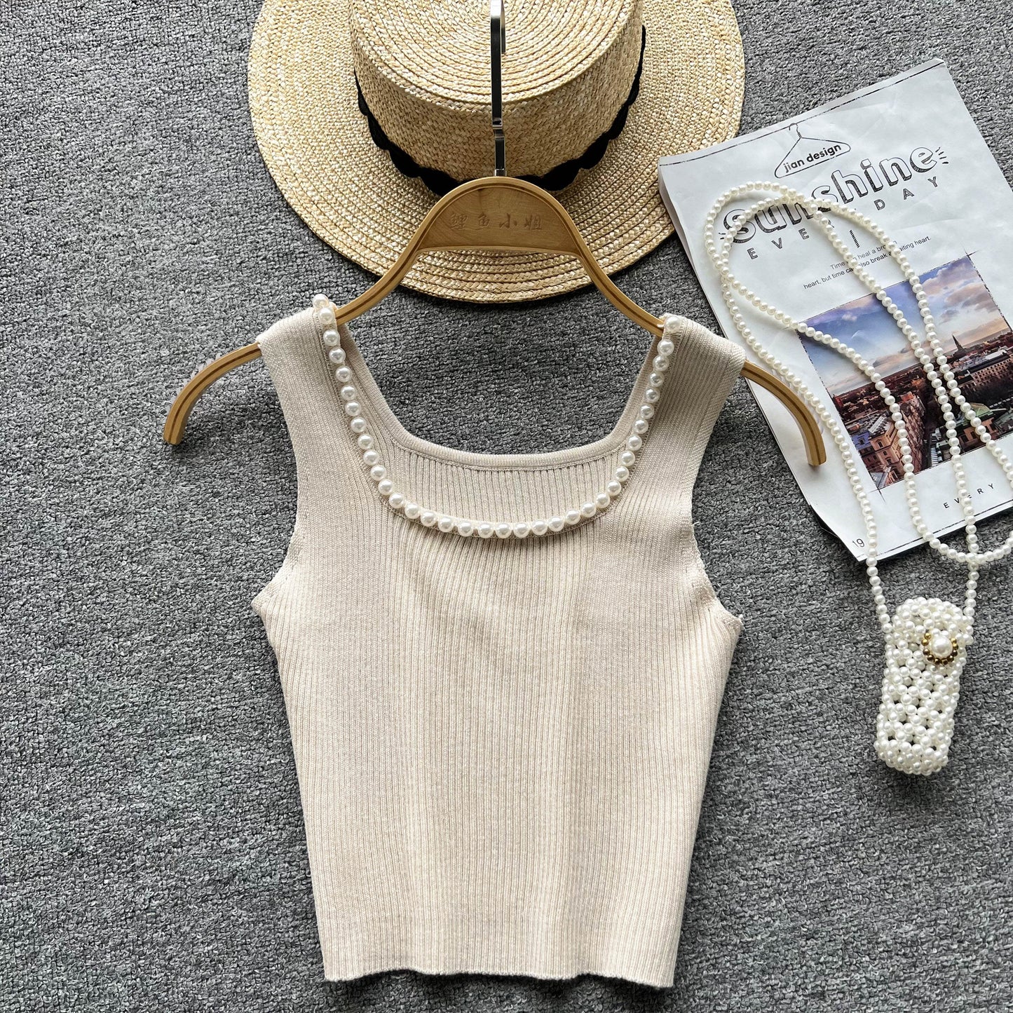 Nikki Bead Detail Knit Top