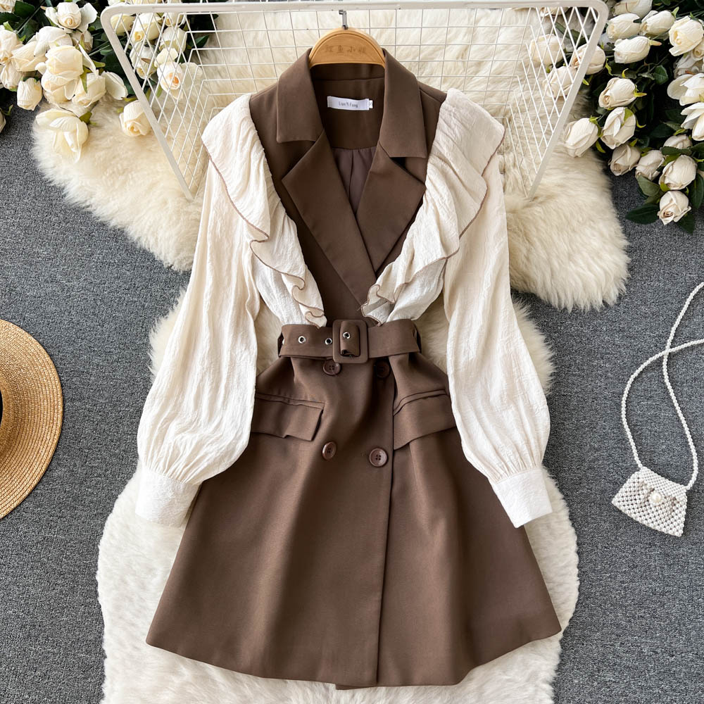 Ruth Ruffle Suit Dress