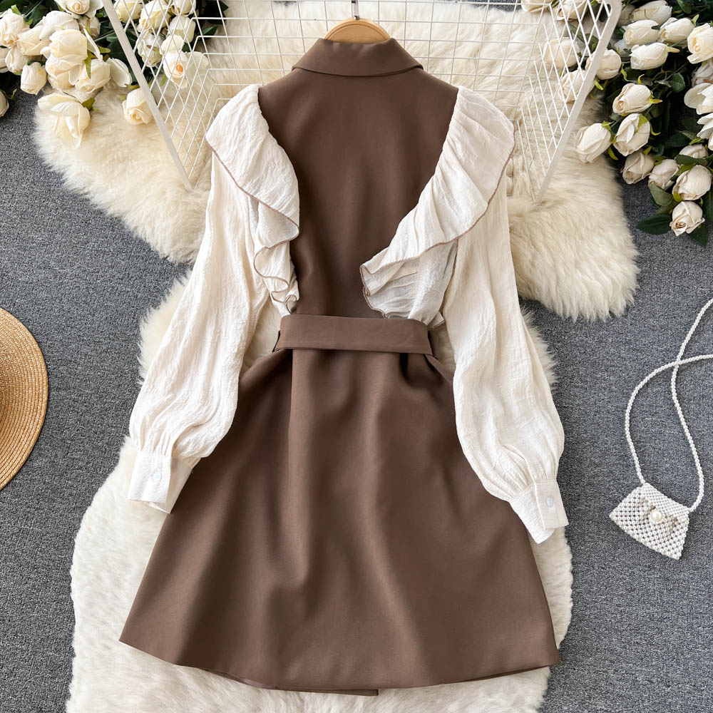 Ruth Ruffle Suit Dress