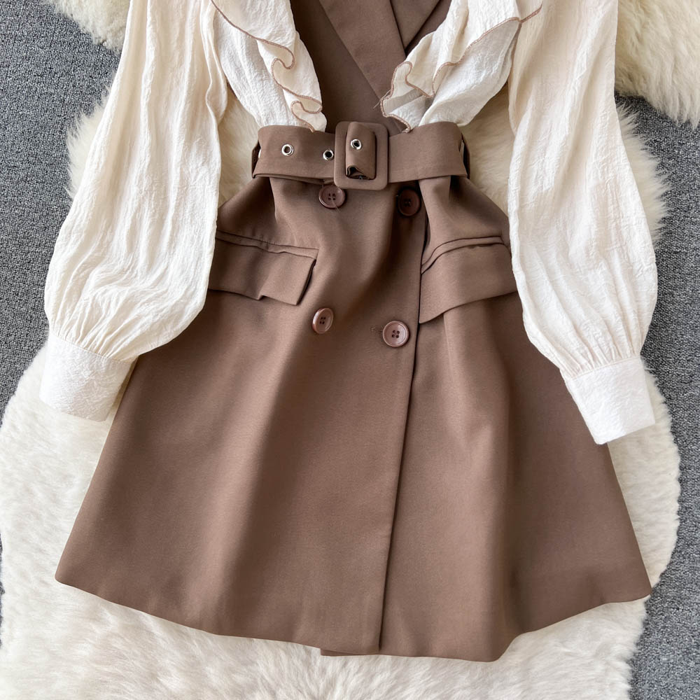 Ruth Ruffle Suit Dress