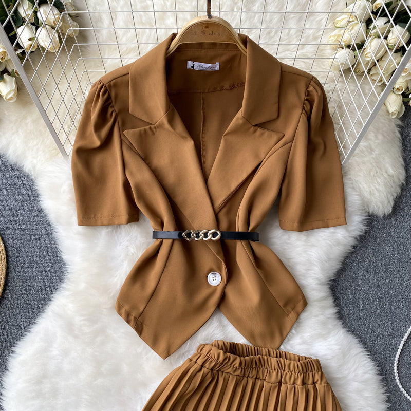 Sara Pleated Two Piece Set