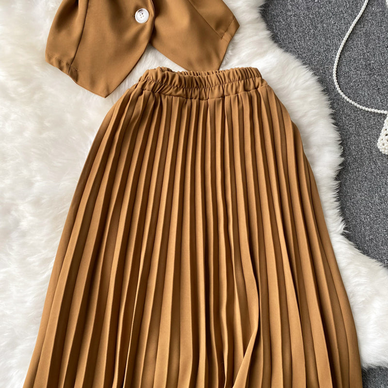 Sara Pleated Two Piece Set